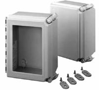 nVent HOFFMAN A12106CHQRFG Single Door Wall Mount Enclosure, 12 in L x 10 in W x 6 in D, NEMA 4X/IP66, Fiberglass