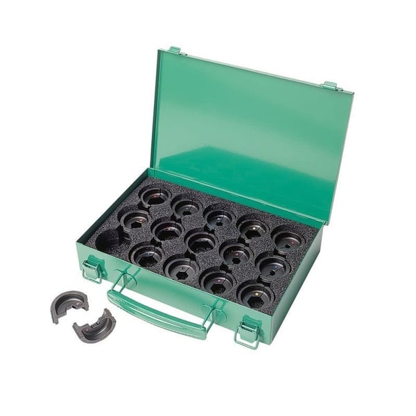K22S1GLGreenlee® K22S1GL Crimping Die Set, 15 Pieces, Copper