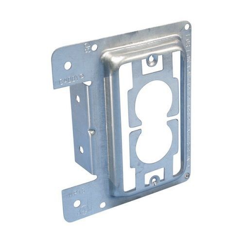nVent ERICO MP1S Low Voltage Mounting Plate, For Use With Low Voltage Class 2 Outlets, Flush Mount, Steel
