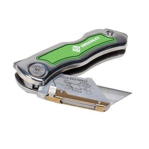 Greenlee® 0652-22 Lockback Folding Utility Knife, Standard Utility Stainless Steel Blade