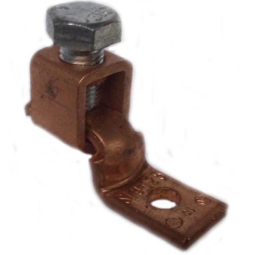 SLU 125Penn-Union™ SLU125 Type SLU Single Collar Mechanical Terminal Lug, 8 to 1/0 AWG Stranded Copper Conductor, 17/64 in Stud, 1 Bolt Holes, Copper