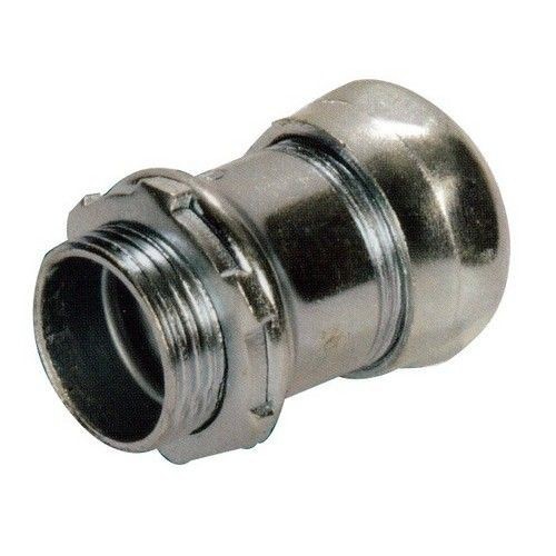14949MORRIS 14942 Compression Connector, 1 in Trade, For Use With EMT Conduit, Steel, Zinc Plated