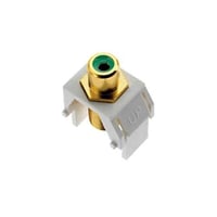 On-Q® WP3463WH Vertical Orientation Keystone Connector, RCA Female x F-Connector, F-Coaxial Cable