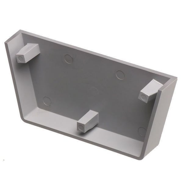 T23EArlington T23E End Cap, For Use With T205 Wire Tray, Plastic, Gray