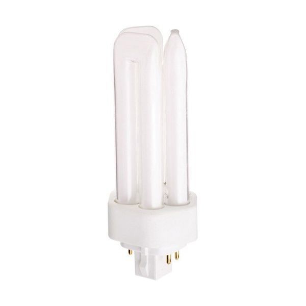 S6747SATCO® S6747 Triple Tube Compact Fluorescent Lamp, 26 W, 4-Pin GX24q-3 CFL Lamp, T4 Shape, 1800 Lumens