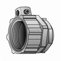 4Q-300LTO-Z/Gedney Ground-Tite® 4Q-400LT Concretetight Liquid Tight Oiltight Positive Grounding Raintight Conduit Connector With Lug and Insulated Throat, 4 in Trade, 1 to 4/0 AWG Cable Openings, Straight, Malleable Iron, Zinc Electroplated