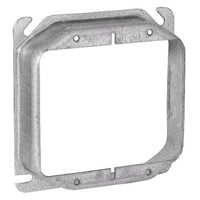 RACO 780 Square Cover, 4 in, 2-Device, 1 in Raised, Mud Ring