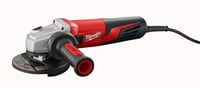 6117-33DMilwaukee® 6117-33D Double Insulated Small Angle Grinder, 5 in Dia Wheel, 5/8-11 Arbor/Shank, 120 VAC, Black/Red