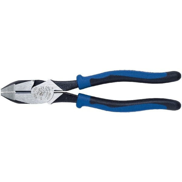 Klein® Journeyman™ J2000-9NE Heavy Duty High Leverage Lineman Plier, 1-3/8 in Nominal, 1.594 in L x 1-1/4 in W x 5/8 in THK Steel Knurled/New England Jaw, 9.55 in OAL