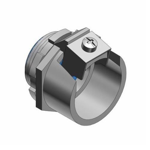 T&B® Tite-Bite® 3122 Insulated Cable Connector, 3 in Trade, 3 in Knockout, 3.312 to 3.562 in Cable Openings, Malleable Iron, Electro-Zinc Plated