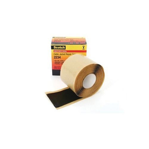 051128-57493Scotch® 051128-57493 Cable Jacket Repair Tape, 2 in W x 6 ft Roll L, 60 mil THK, Black