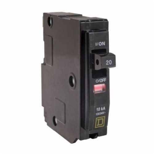 Square D™ QO120 Miniature Circuit Breaker, 120/240 VAC, 20 A, 10 kA Interrupt, 1 Pole, Thermal Magnetic Trip