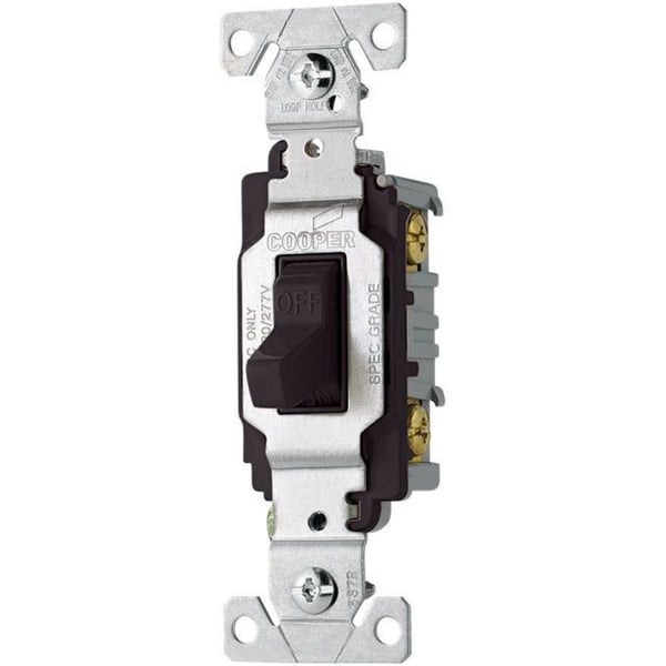 CS120BKEATON Arrow Hart™ CS120BK-SP-L Heavy Duty Specification Grade AC Toggle Switch, 120/277 VAC, 20 A, 1/2 hp Power Rating