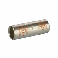 SC-3/0NSI SC-3/0 Dual Rated Compression Splice, 3/0 AWG Conductor, 1-3/4 in L, Short Barrel, Copper, Orange