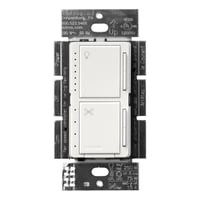 MACL-LFQ-WHLutron® Maestro® C.L® MACL-LFQ-WH 1-Pole Fan/Light Control, 120 VAC, 1.5 A, 4-Speed/Quiet Operational Mode, White