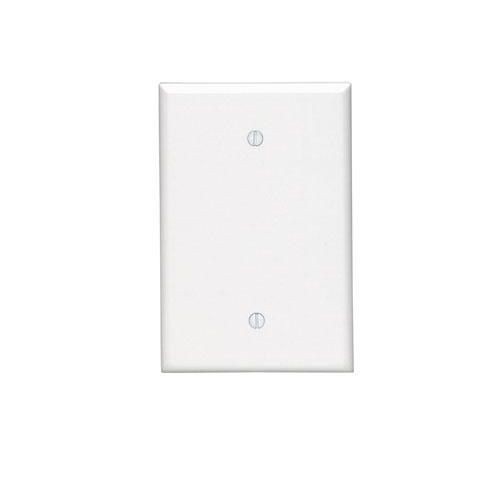 Pass & Seymour® Sierraplex® SPO13-W Jumbo Standard Sized Blank Wallplate, 1 Gang, White, 5 in, Thermoplastic