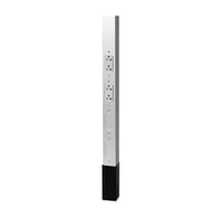 HBLPP10WWiring Device-Kellems HBLPP10W 19-Strands Pre-Wired Service Pole, (2) Receptacles, (2) Knockouts Capacity, 3 Outlets, 10 ft 2 in L x 2.13 in W, Aluminum