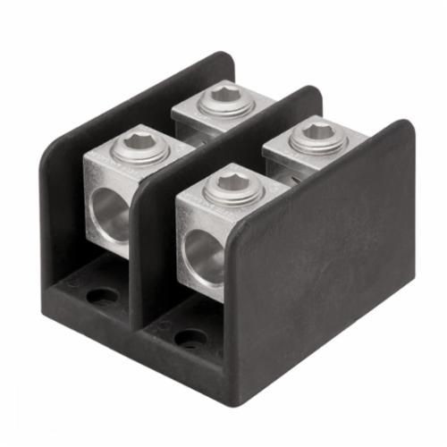 PDB-22-350-1ILSCO® ClearChoice® PDB-212-4/0-1 Type PDB Dual Rated Power Distribution Block, 600 VAC, 460 A, 1 Pole, 6 to 4/0 AWG, 14 to 4 AWG Wire, Aluminum Alloy