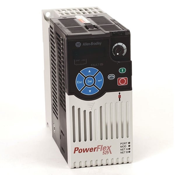 25B-A4P8N104Allen-Bradley 25B-A4P8N104 PowerFlex 525 AC Drive, with Embedded EtherNet/IP and Safety, 240 VAC, 1 Phase, 1.0 HP, 0.75 kW Normal Duty; 1.0 HP, 0.75 kW Heavy Duty, Frame A, IP20 NEMA / Open Type, No Filter