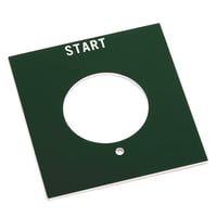 Allen-Bradley 800H-Y47 800H PB Legend Plate, Type 7&9, Standard Size, START, Green, Class I Div. 1 Application
