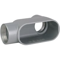 LB97Killark® Duraloy® 7 LB107 Type LB Conduit Body, 4 in Hub, 7 Form, 238 cu-in Capacity, Iron, Tri-Coated