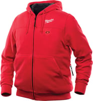 302R-20XLMilwaukee® M12™ 302R-20XL Insulated Heated Hoodie, XL, Red, Cotton/Brushed Tricot Lining/Polyester, 44 to 46 in Chest, Resists: Water and Wind
