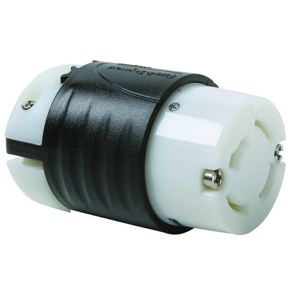 L1220-CPass & Seymour® Turnlok® L1220-C 3-Phase Locking Connector, 480 VAC, 20 A, 3 Poles, 4 Wires, Gray