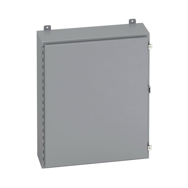 363612-12B-Line 20126-12 1-Door Electrical Enclosure, 12 in W x 6 in D x 20 in H, NEMA 12/IP65 NEMA Rating, Carbon Steel