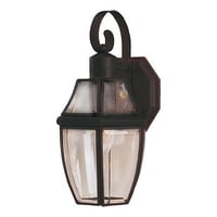 4011CLBUMaxim® 4011CLBU 1-Light Outdoor Wall Lantern, (1) Incandescent Lamp, 60 W Fixture, 120 VAC, Satin Nickel