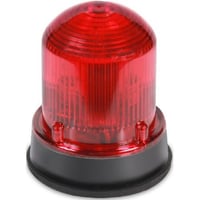 Edwards Signaling™ AdaptaBeacon® 125LEDFR120A Standard Flashing Beacon, 120 VAC, LED Lamp, 3-1/4 in Dia, Panel Mount, Red Lens