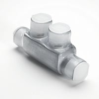 BURNDY® UNITAP™ BISR500 2-Port Dual Rated In-Line Splice/Reducer, 6 AWG, 4 AWG, 2 AWG, 1 AWG, 1/0 AWG, 2/0 AWG, 3/0 AWG, 4/0 AWG Run, 250 kcmil, 500 kcmil, 350 kcmil Aluminum/Copper Conductor, 2 Screws, Aluminum
