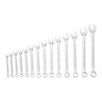 68406Klein® 68406 General Purpose Combination Wrench Set, 14 Pieces, 3/8 to 1-1/4 in, Polished Chrome/Nickel Plated