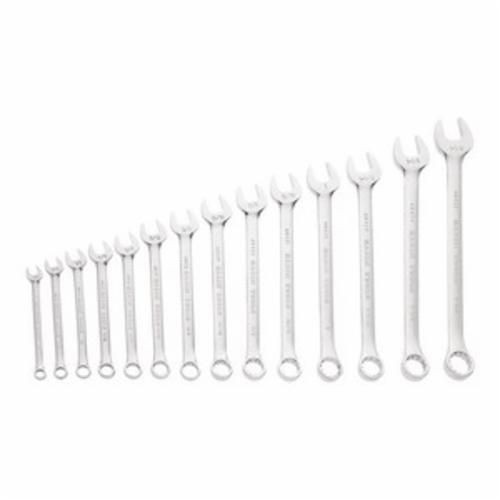 68406Klein® 68406 General Purpose Combination Wrench Set, 14 Pieces, 3/8 to 1-1/4 in, Polished Chrome/Nickel Plated