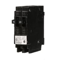Siemens Q1520 Type QT Duplex Molded Case Circuit Breaker, 120 VAC, 15 to 20 A, 10 kA Interrupt, 1 Poles, Thermal/Magnetic Trip