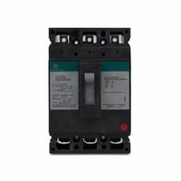 TED134100GE TED134015 Type TED Core E Mid Tier Molded Case Circuit Breaker, 480 VAC, 15 A, 18 kA Interrupt, 3 Poles, LI/Non-Interchangeable Thermal Magnetic Trip