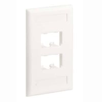 CFPL4WHYPanduit® Mini-Com® PanNet® CFPL4IWY Classic Series Flat Vertical Faceplate, 1 Gangs, 4 Ports, Mini-Com® Module, Flush Mount, ABS