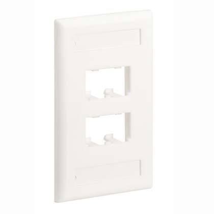 CFPL4WHYPanduit® Mini-Com® PanNet® CFPL4IWY Classic Series Flat Vertical Faceplate, 1 Gangs, 4 Ports, Mini-Com® Module, Flush Mount, ABS