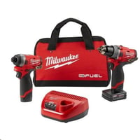 Milwaukee® 2596-22 M12 FUEL™ Cordless Combination Kit, Tools: Drill Driver, Impact Driver, 12 V, 2 Ah Lithium-Ion