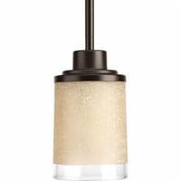 Progress Lighting® P5147-20 Alexa Farmhouse/Transitional/Mid-Century Modern Mini Pendant, (1) A19 Incandescent Lamp, 120 VAC, Antique Bronze/Brown Painted Housing