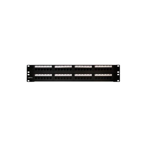 48845-CC6On-Q® 48845-CC6 Universal Patch Panel, 48 Ports, Cat 6, Plastic/Steel