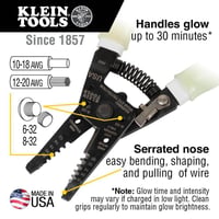 11055GLWKlein® 11055GLW High Visibility Wire Cutters, 10-18 AWG Solid/12-20 AWG Stranded Cable Solid/Stranded Cable, 7.4 in OAL