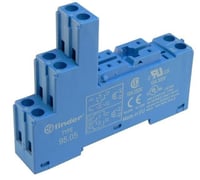 95.05Finder® 95.05 95 Series Relay Socket, 250 VAC, 10 A, For Use With 40.51, 40.52, 40.61 Miniature PCB and Plug-In Relay, 8 Pin
