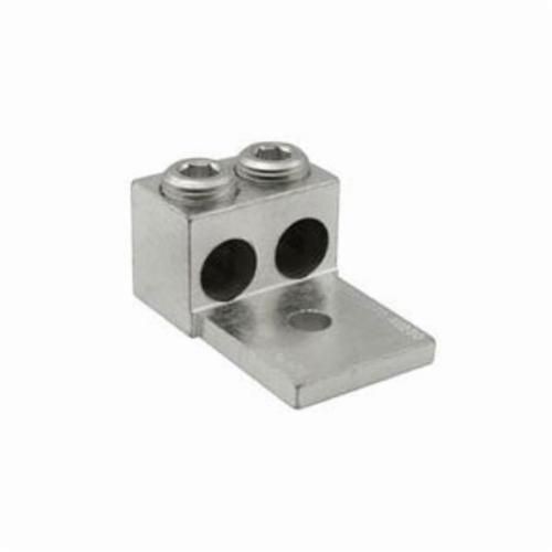 AU-600ILSCO® ClearChoice® AU-600 2-Conductor Dual Rated Mechanical Terminal Lug, 2 AWG to 600 kcmil Aluminum/Copper Conductor, 1/2 in Stud, 2 Bolt Holes, 6061-T6 Aluminum Alloy