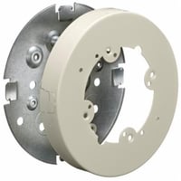 HBL5738IVAWiring Device-Kellems Round Solid Base Fixture Box, 5.6 in L x 5.6 in W x 0.5 in H, Steel, Ivory