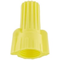 NSI Easy-Twist™ WWC-Y-B Twist-On Wire Connector, Swept Back Winged Shell, Fixed/Square Wire Spring, 18 to 10 AWG Copper Wire, Thermoplastic