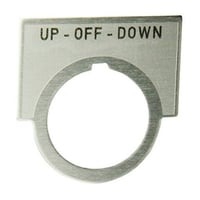 52NL42Siemens 52NL42 Inscribed Large Legend Plate, 1-1/4 in H x 2 in W, Brushed Aluminum, Silver Field