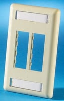 OR-40300546-13Ortronics® TracJack® OR-40300546-13 Clarity® Faceplate, 1 Gang, 4 Ports, Threaded Mount, Thermoplastic