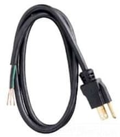 09855-00-08Power Tool Replacement Cord, 16 ga/3 Conductor, 6 ft, NEMA 5-15P Plug, 125 Volts, Black