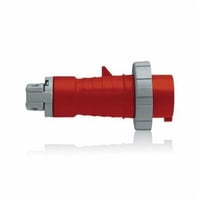 430P7WLeviton® 430P7W Watertight Pin and Sleeve Plug, 480 VAC, 30 A, 3 Poles, 4 Wires, Red