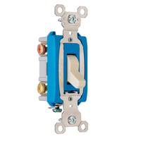 Pass & Seymour® PS15AC3I 3-Way Heavy Duty Toggle Switch, 120/277 VAC, 15 A, 1/2 hp, 2 hp, 3 W Power Rating